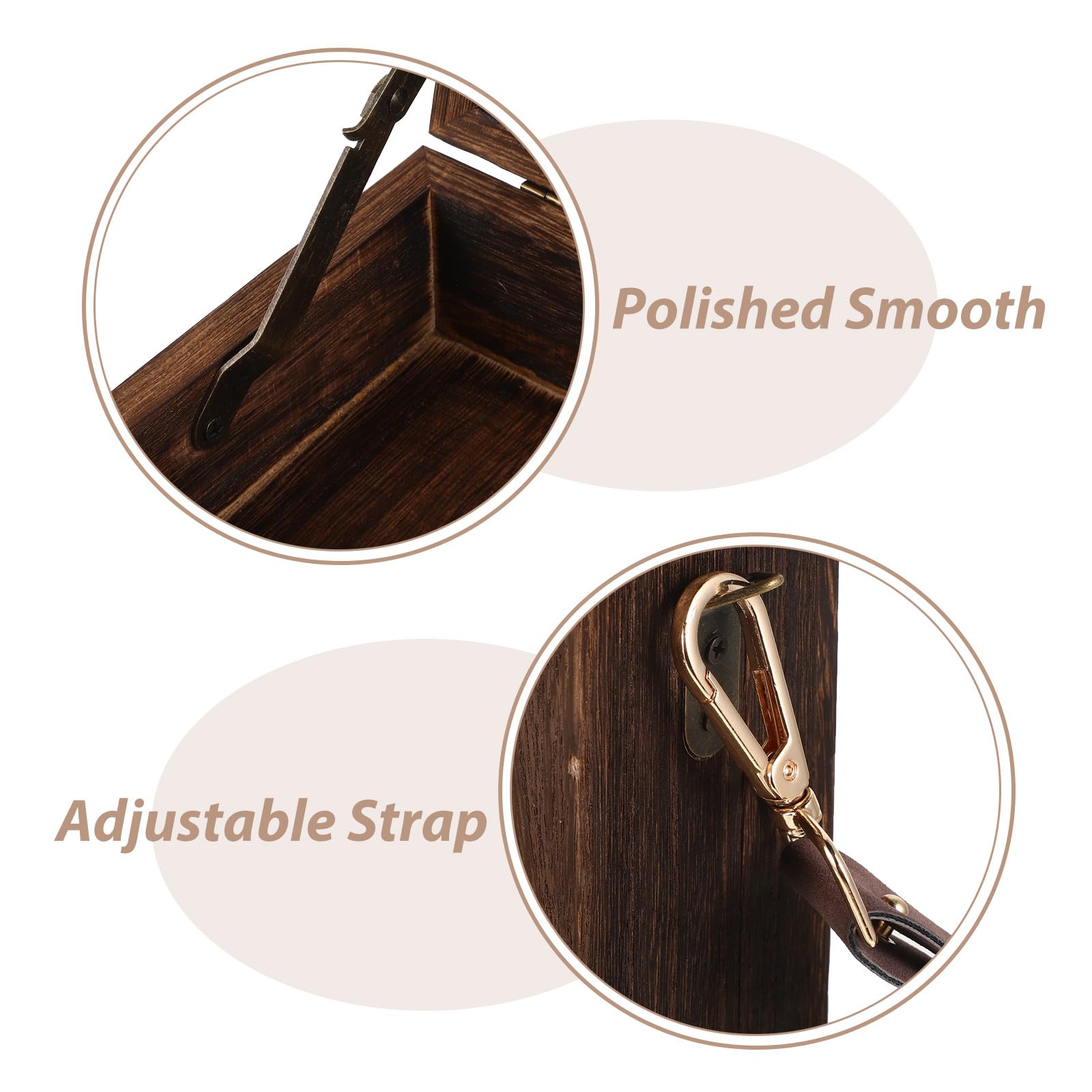 Scatola in Legno con Design Portatile e Facile da Trasportare per Artisti Portaoggetti e Organizzazione di Cancelleria per Pittura All'aperto