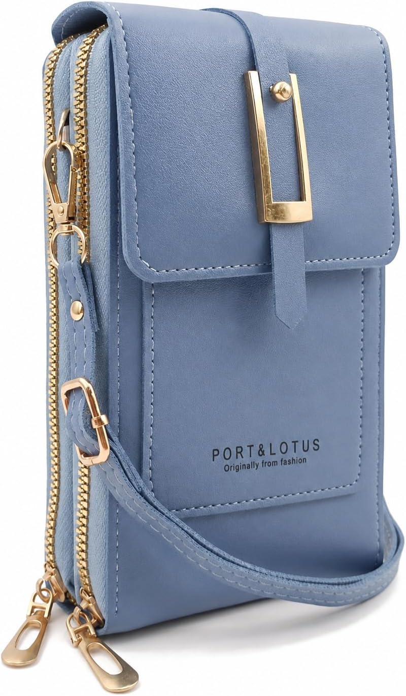 PORT&LOTUS Small Cell Cross Body Purses for Women Mini Shoulder Handbags Zipper Crossbody Bags