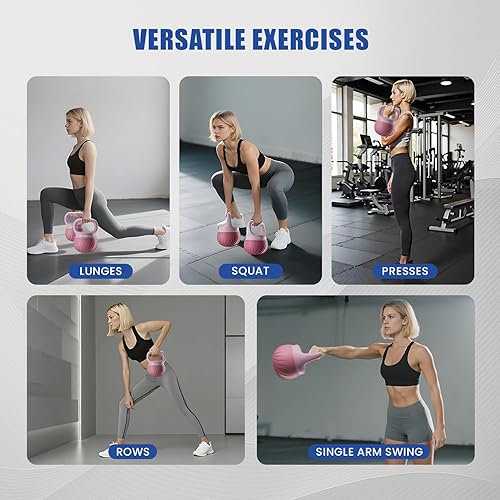 Miniatura 5 de Pesa rusa suave, juegos de pesas rusas rellenas de arena de hierro, pesos de 51015 libras, resistencia y seguridad para mujeres y hombres,