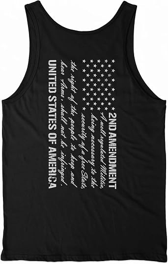 Mens Patriotic Tank Top, 100% Cotton, Decorated in USA