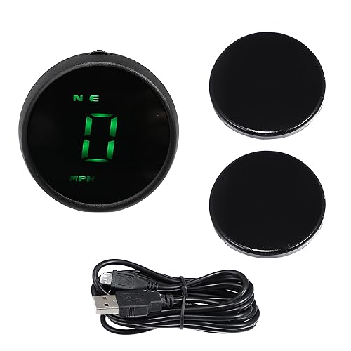 X AUTOHAUX 2.4" redondo en forma de mini cabeza para arriba pantalla HUD Digital GPS velocímetro-pantalla verde