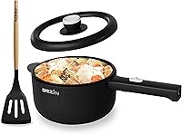 Vista 1 de Dezin - Olla eléctrica, sartén antiadherente de 2L, cocina rápida de fideos, mini olla para ramen con ajuste de potencia, esencial para dormitorio