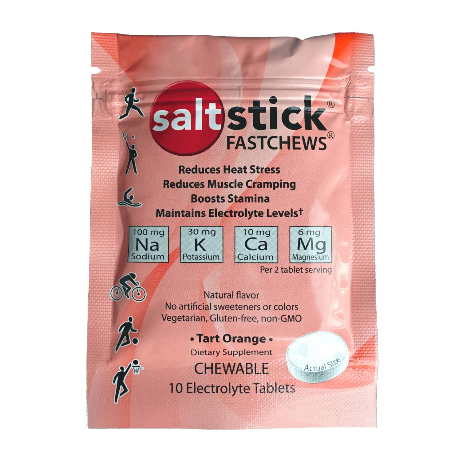SaltStick Fastchews, Electrolyte Replacement Tablets for Rehydration, Exercise Recovery, Youth & Adult Athletes, Hiking, Sports Recovery, 10ct Variety 4-Pack