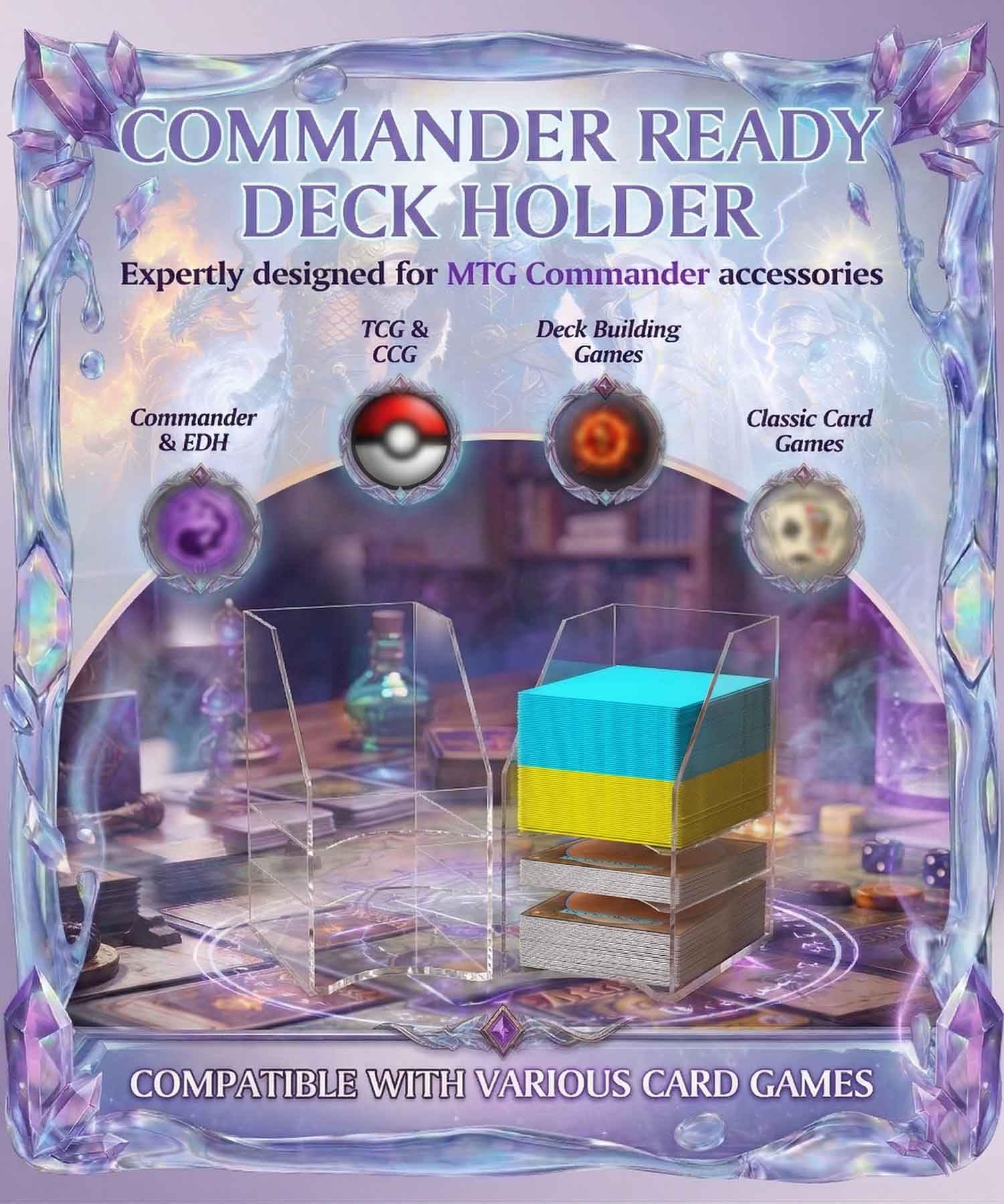 Amazon.co.jp: XSHINOVA アクリルコマンダーデッキホルダー MTG用 2個