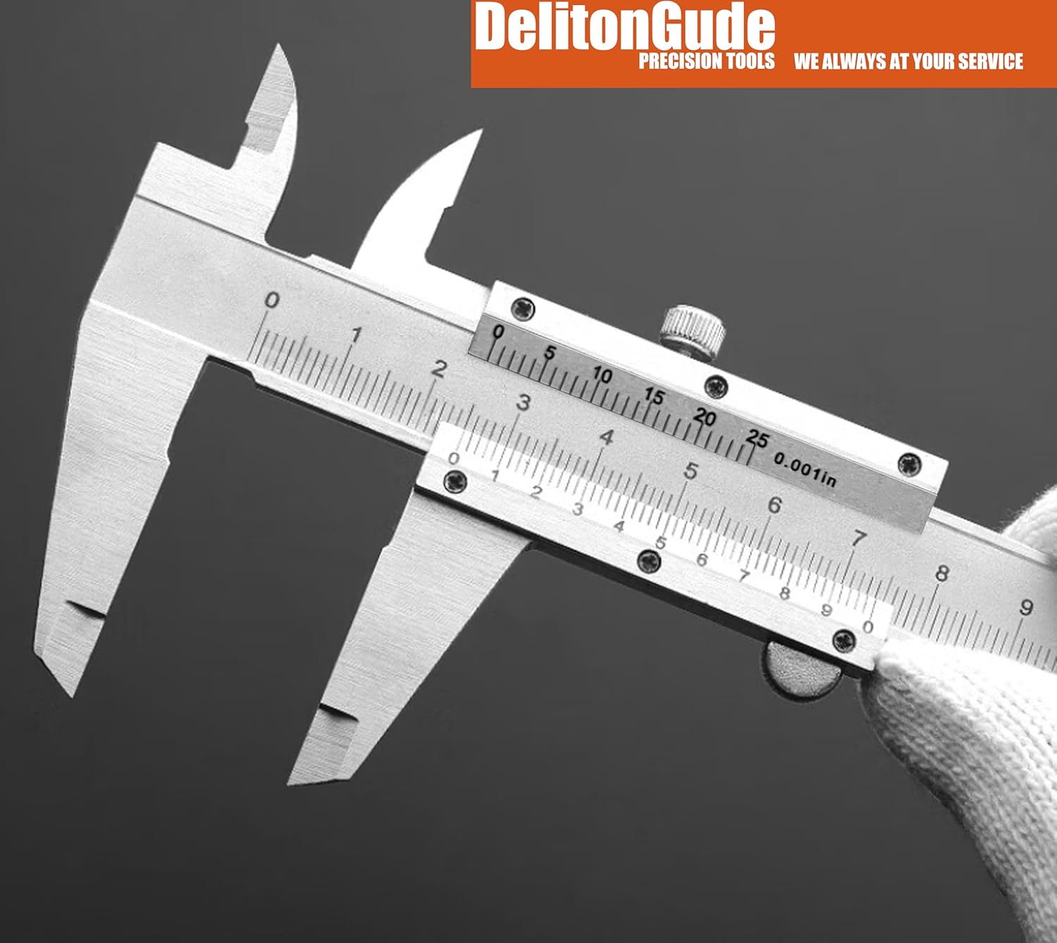 12 inch Vernier Caliper,Stainless Steel Caliper Measuring Tool, 0-12inch/0-300mm Manual Micrometer, 0.001inch/0.02mm,for Inside,Outside,Depth and Step Measurements(12inch)