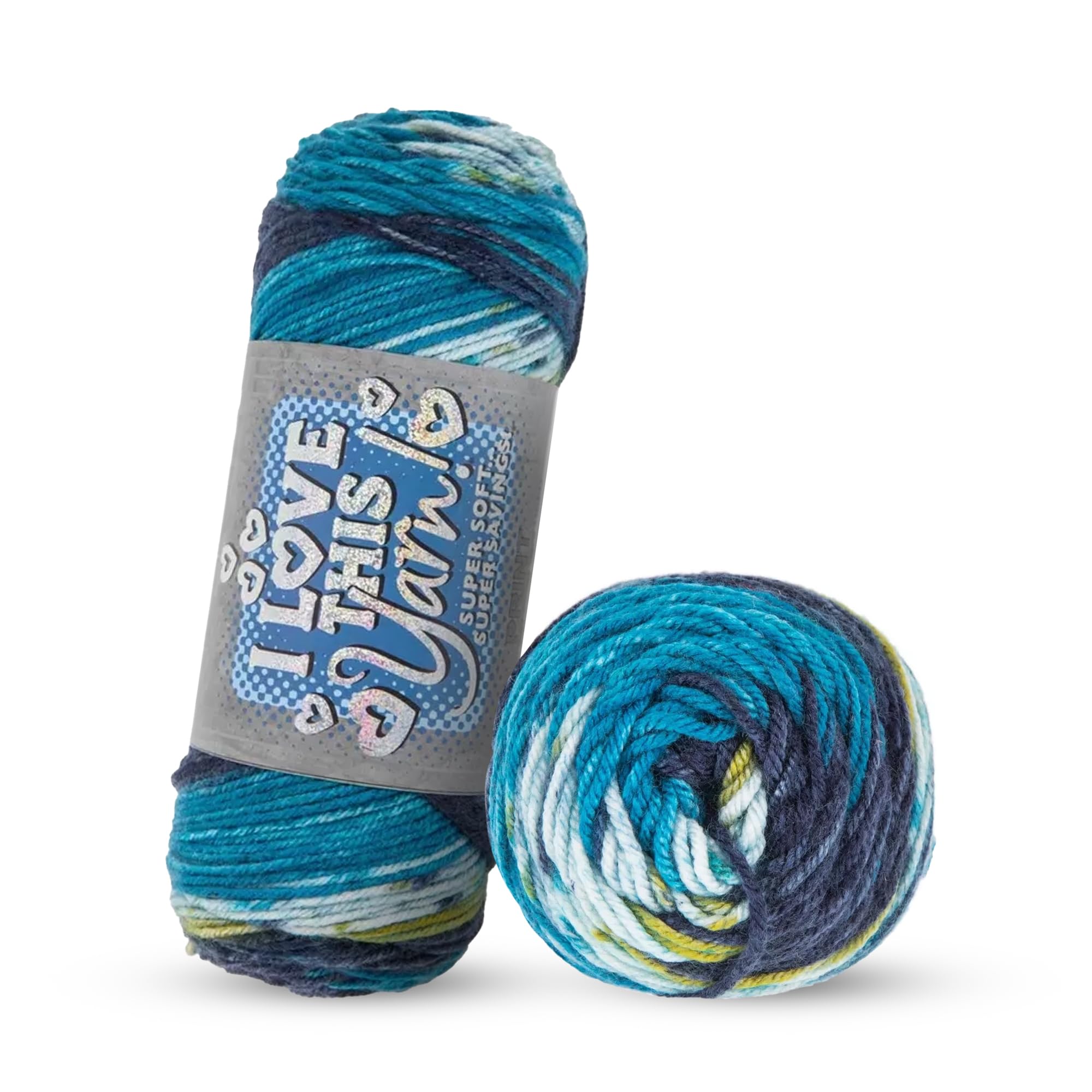 I Love This Yarn 4 - Medium – 252 Yards of Acrylic Yarn for Crocheting & Knitting Blankets, Hats, & More – Craft Supplies for Handcrafting Accessories, Nova Scotian Sky