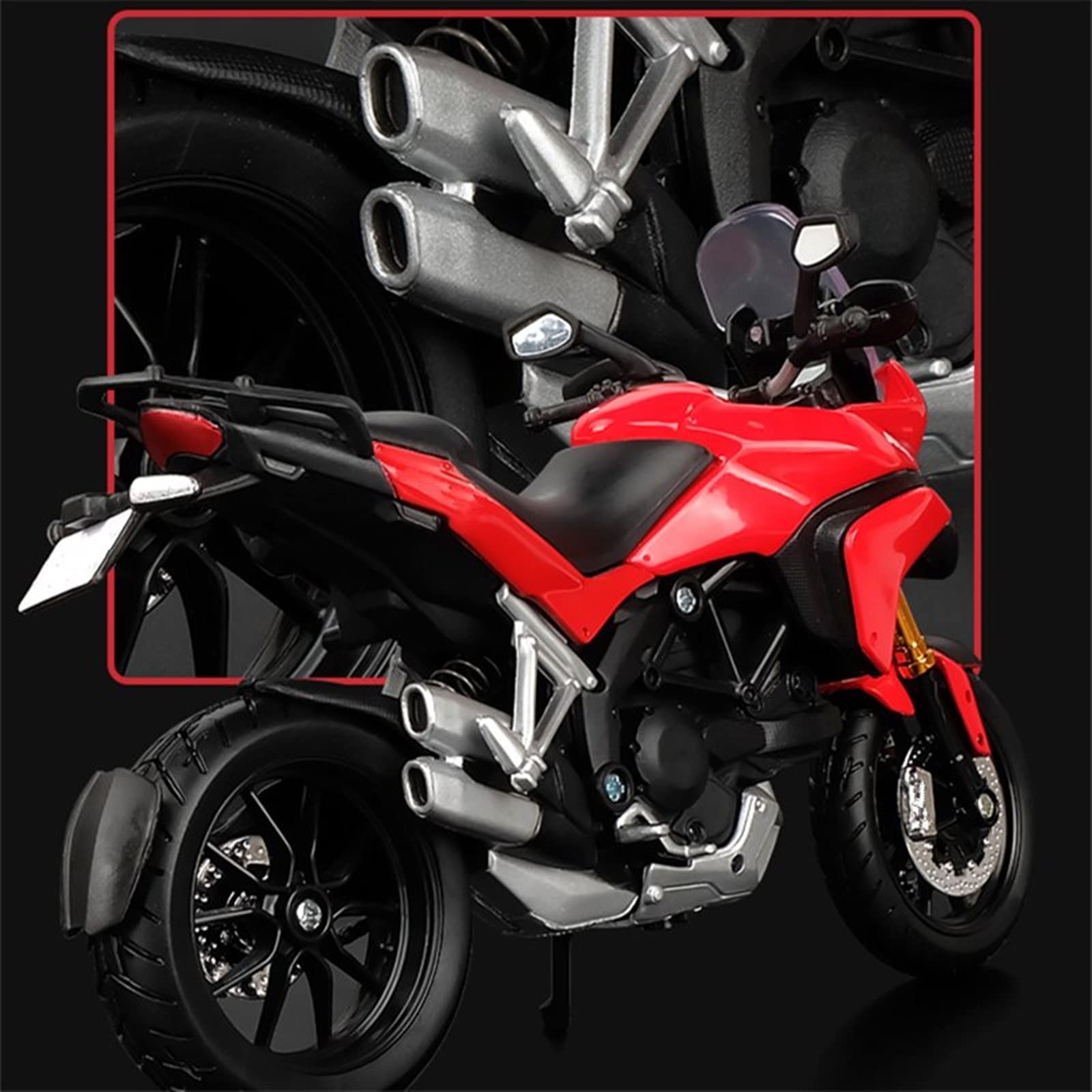 Moto de Juguete 1:12 para Ducati Multistrada MTS 1200S Motocicleta Modelo Aleación Metal Colección Chico Juguete para Regalo | Rosso