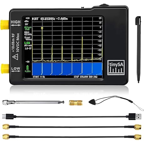 Portable 0.3.1 TinySA Spectrum Analyzer with Touchscreen