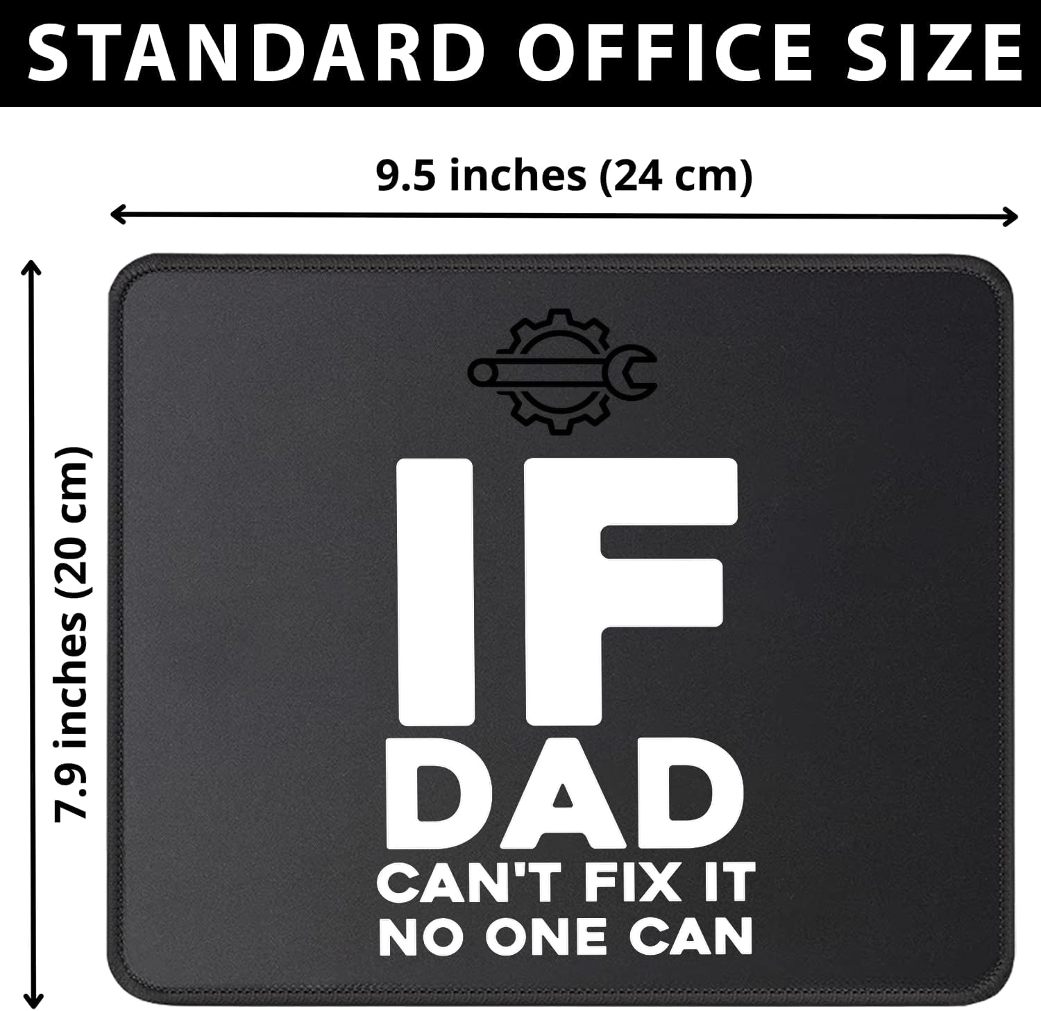 Funny Mechanic Engineer Mouse Pad, If Dad Can't Fix It No One Can, Gift for Coworker, Office Mousepad, 2 Pack image 2