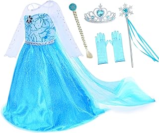 Party Chili Princess Costumes Birthday Party Dress Up for Little Girls with Accessories - Buy now