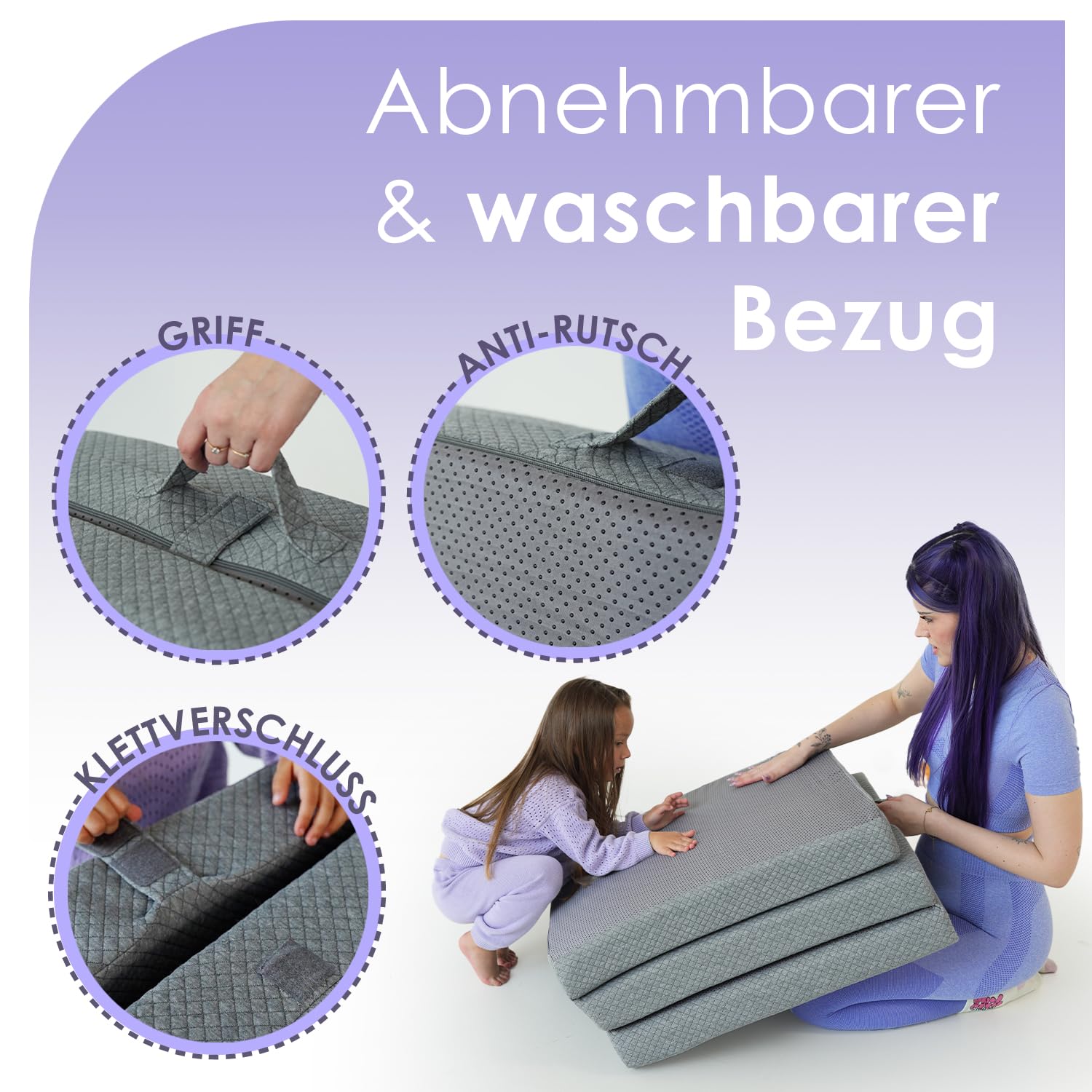 Materasso Ospite Pieghevole Per Bambini - Materasso Pieghevole 190 x 65 x 9 cm - Materasso Da Viaggio Per Bambini - Copertura Rimovibile - Oeko TEX