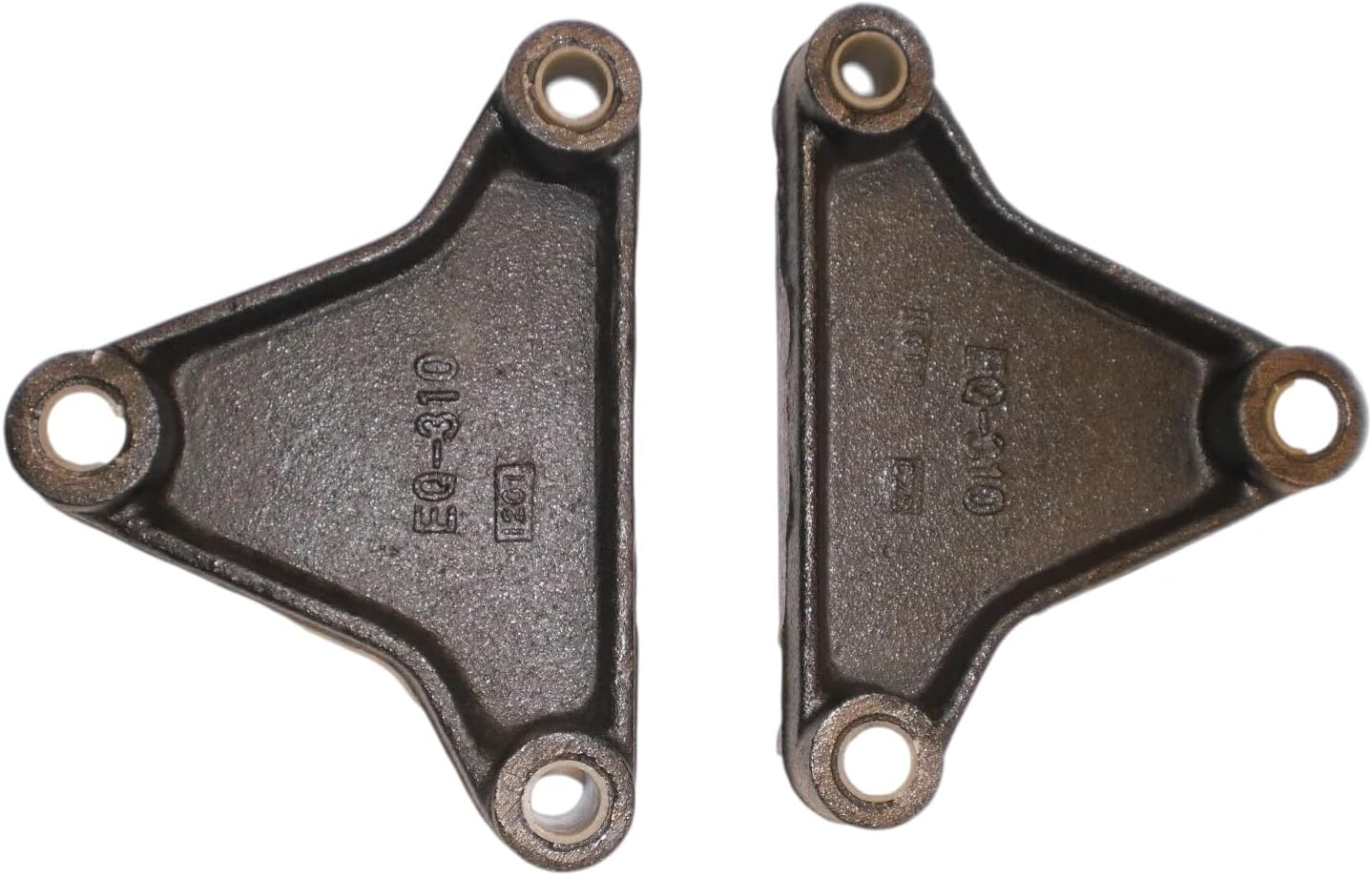 Pair of Trailer Axle Spring Equalizers, 4" Tall x 6" Wide, 9/16" Holes, Spring Pivot Center