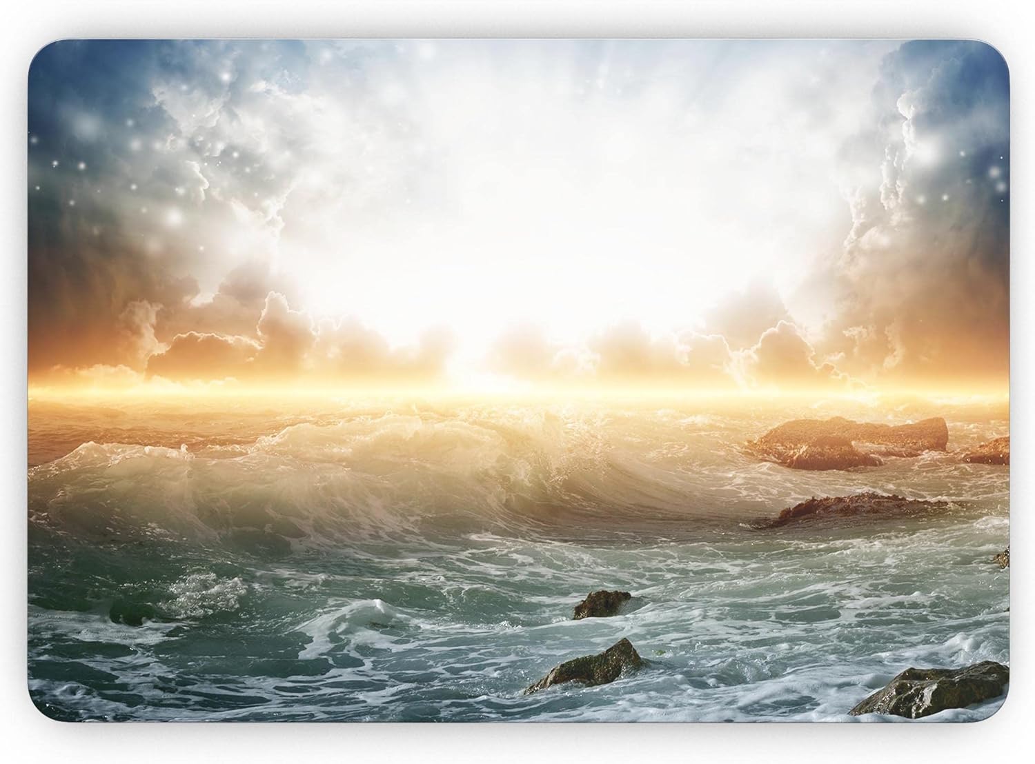 DesignSkinz - Majestic Sky on Crashing Waves - Full-Body Wrap Protective Decal Skin Kit Compatible with MacBook 16" Pro M1 (A2485)
