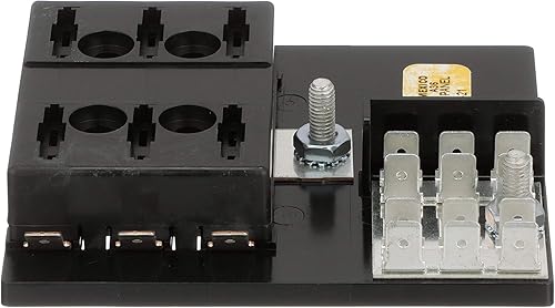 Seachoice Bloque de fusibles ATO/ATC, barra de tierra de 6 bandas de 12 V