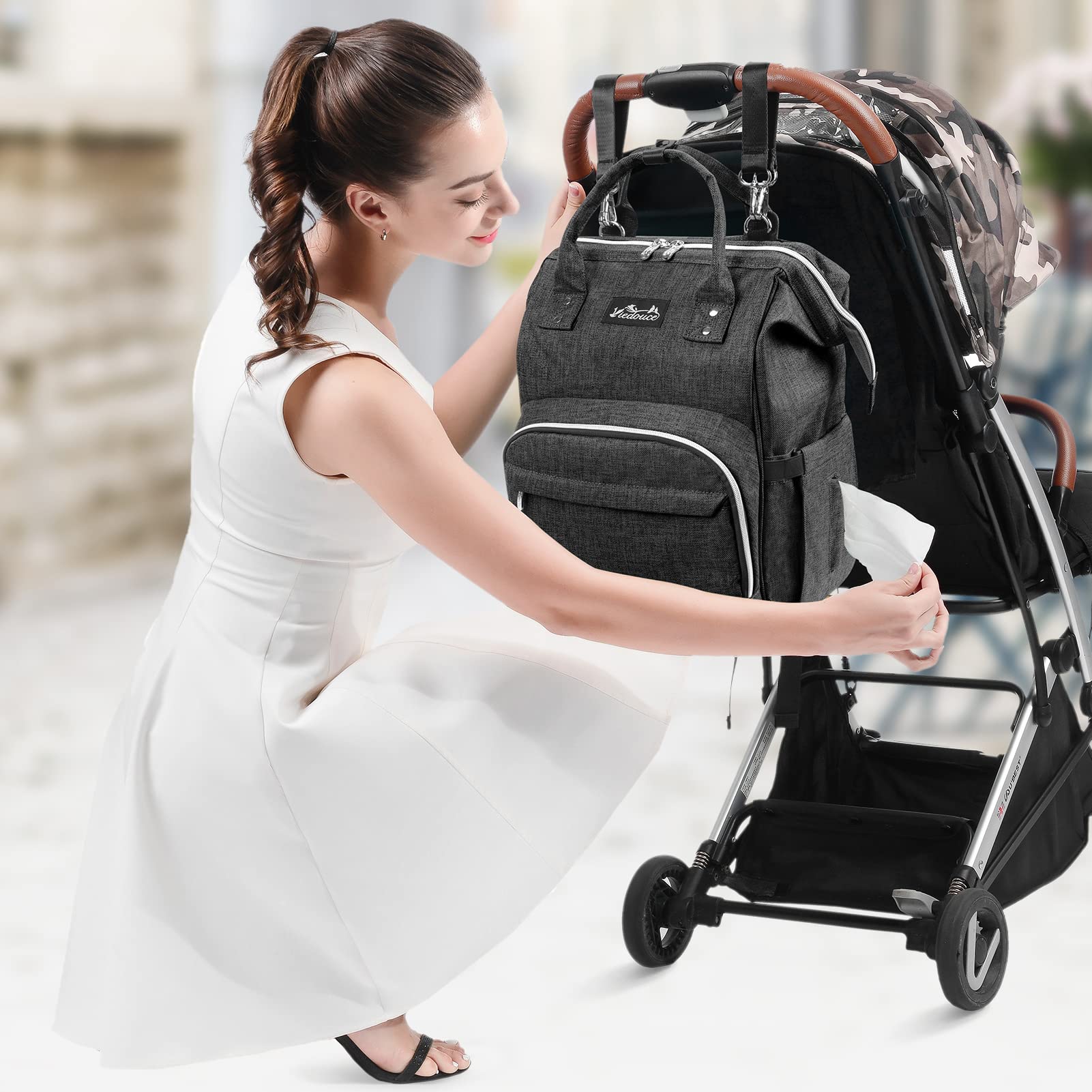 Viedouce Ganci Per Passeggino Universale，Ganci Per Zaino Passeggino Porta，Accessori Per Passeggini，Ganci Multifunzione ​Per Borsa Per Pannolini Carrozzina Carrello Della Spesa