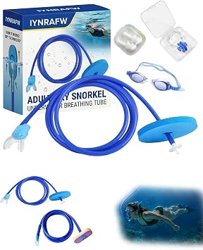 Full Dry Respirator Adult Swimming Snorkel Float Underwater Breathing Device Dual Channel Independent Airflow Extra Long 1.5m 3m Diving Tube 1m 2m Silicone Hose Floating Intake Head Snorkeling Gear
