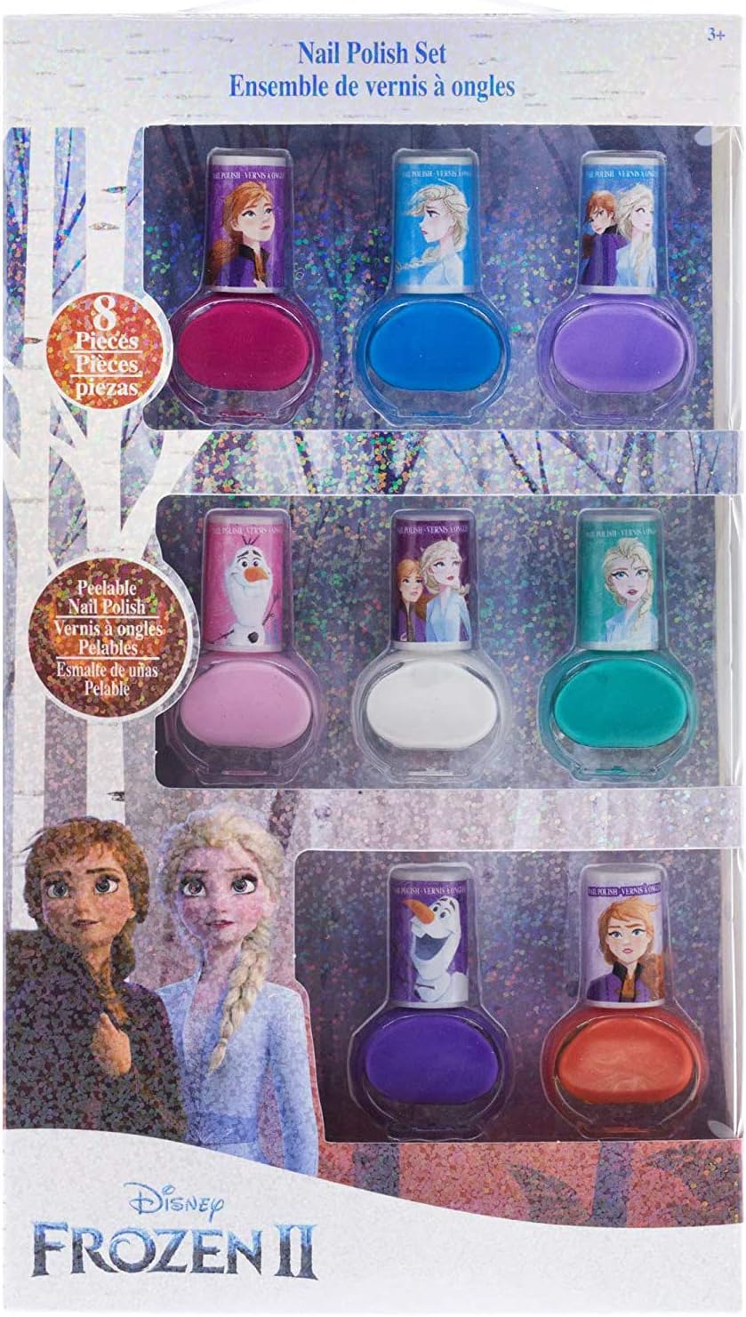 TownleyGirl Disney Frozen 2 Nail Polish Set 8 pack, multi-colored, 3"