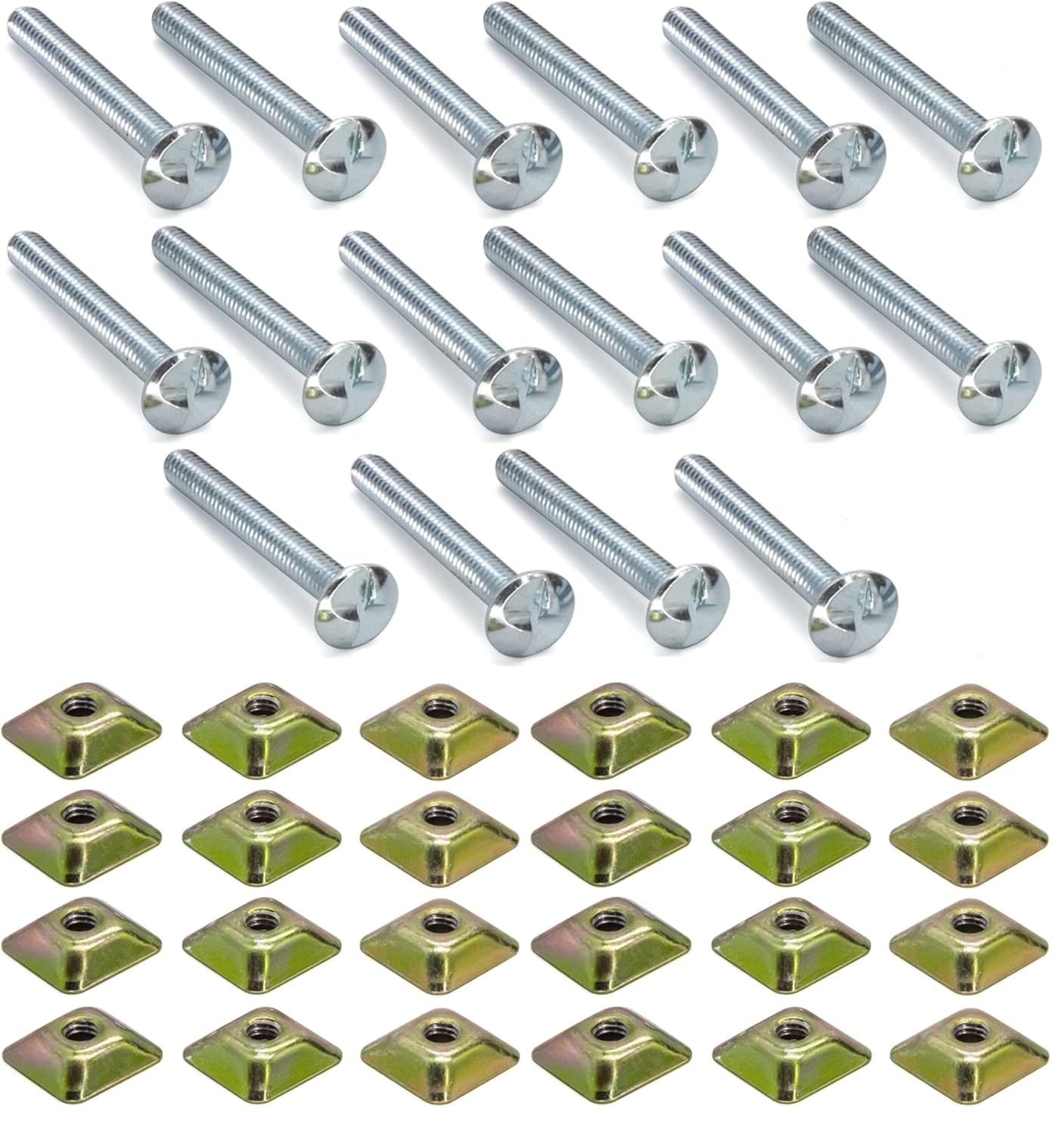 16 PCS Anti-Theft Post Attachment Kit Sign Mounting Hardware for U Channel Post, Sign Post Mounting Bolts and Nuts,2.5" Bolt