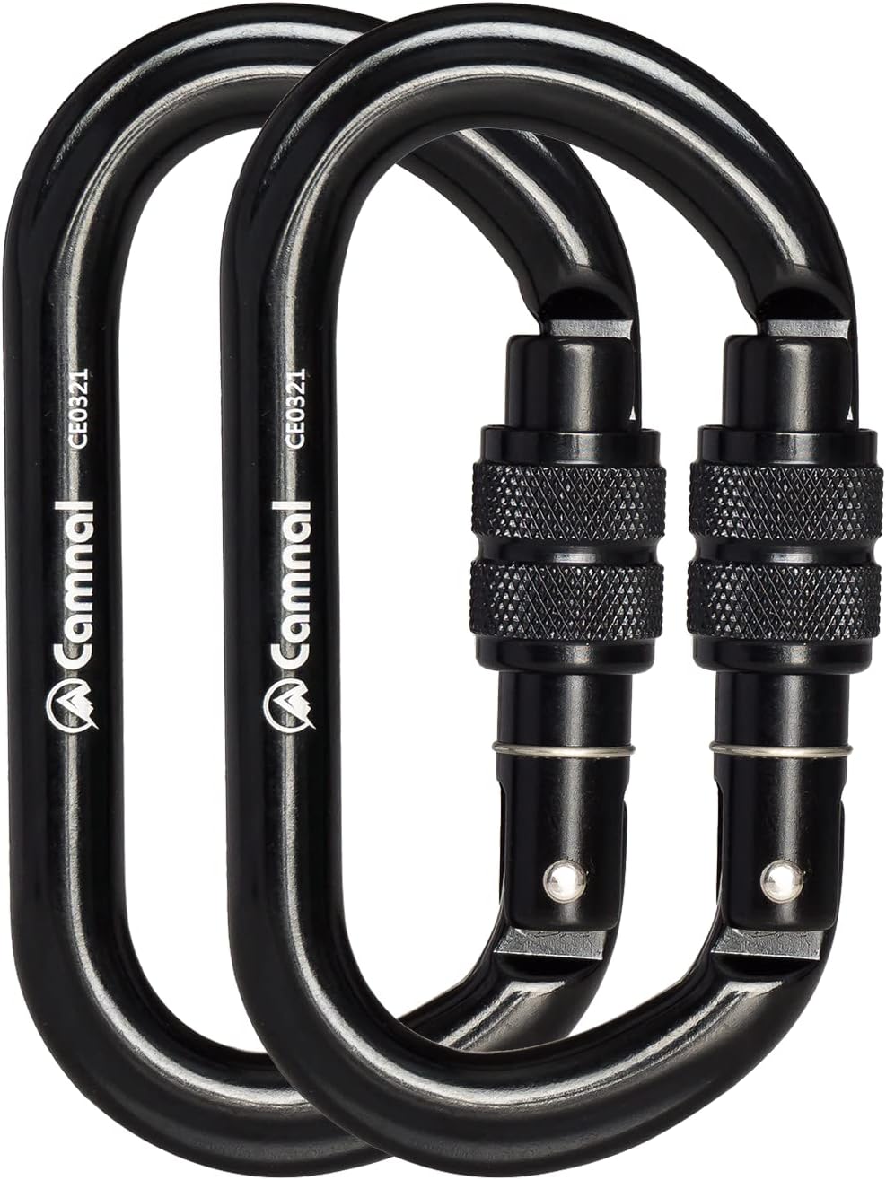 Heavy Duty Carabiner, 25kn(About 5620 lbs) Oval Carabiner Clip O-Shape Rock Climbing Carabiner Lightweight Caribeener for Climbing, Mountaineer, Aerial Work Black-B