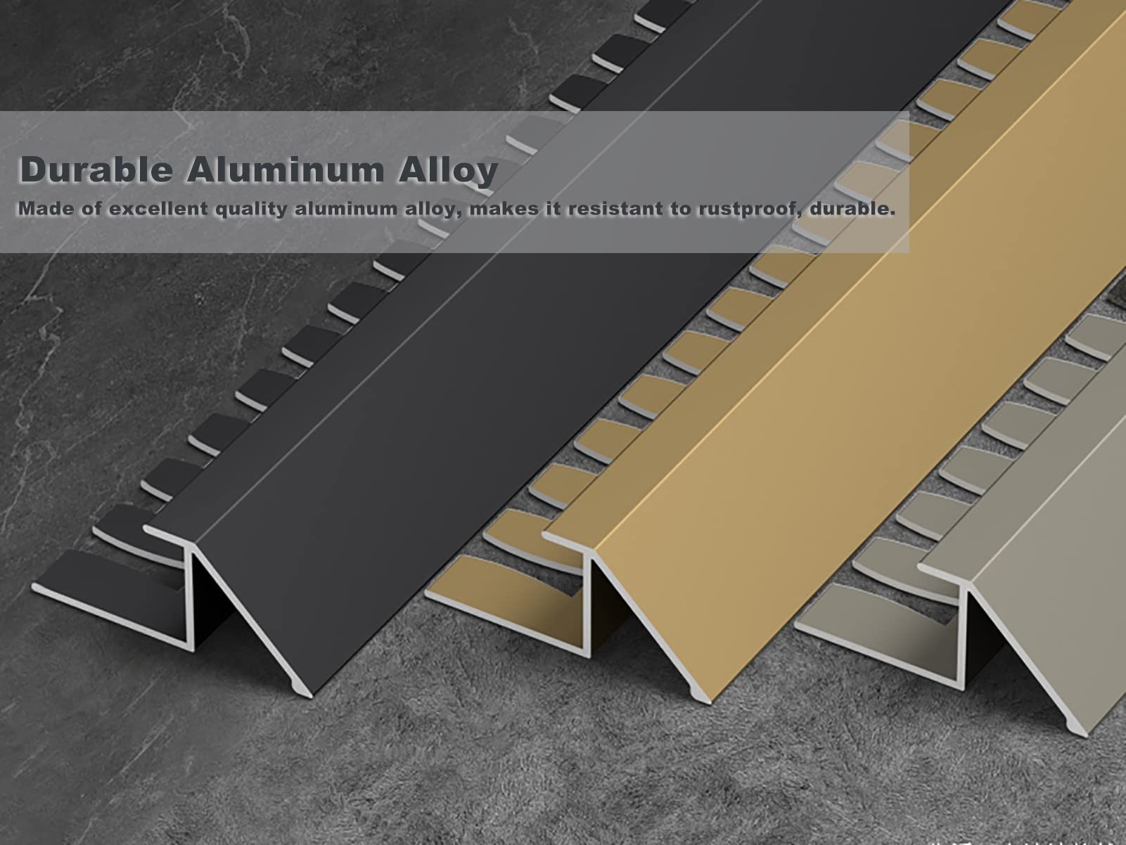 Striscia Di Transizione Per Pavimenti In Alluminio 91,4x10,2 Cm – Profilo Piatto Per Moquette, Vinile, Legno E Piastrelle, Antiscivolo E Moderna