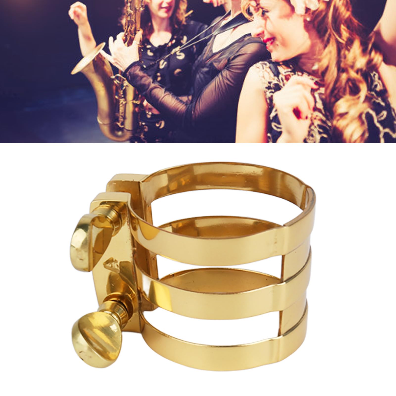 Legatura per Sassofono Contralto, Durevole ABS Bocchino per Legatura Chiusura per Sax Clip Accessori per Parti di Strumenti Musicali