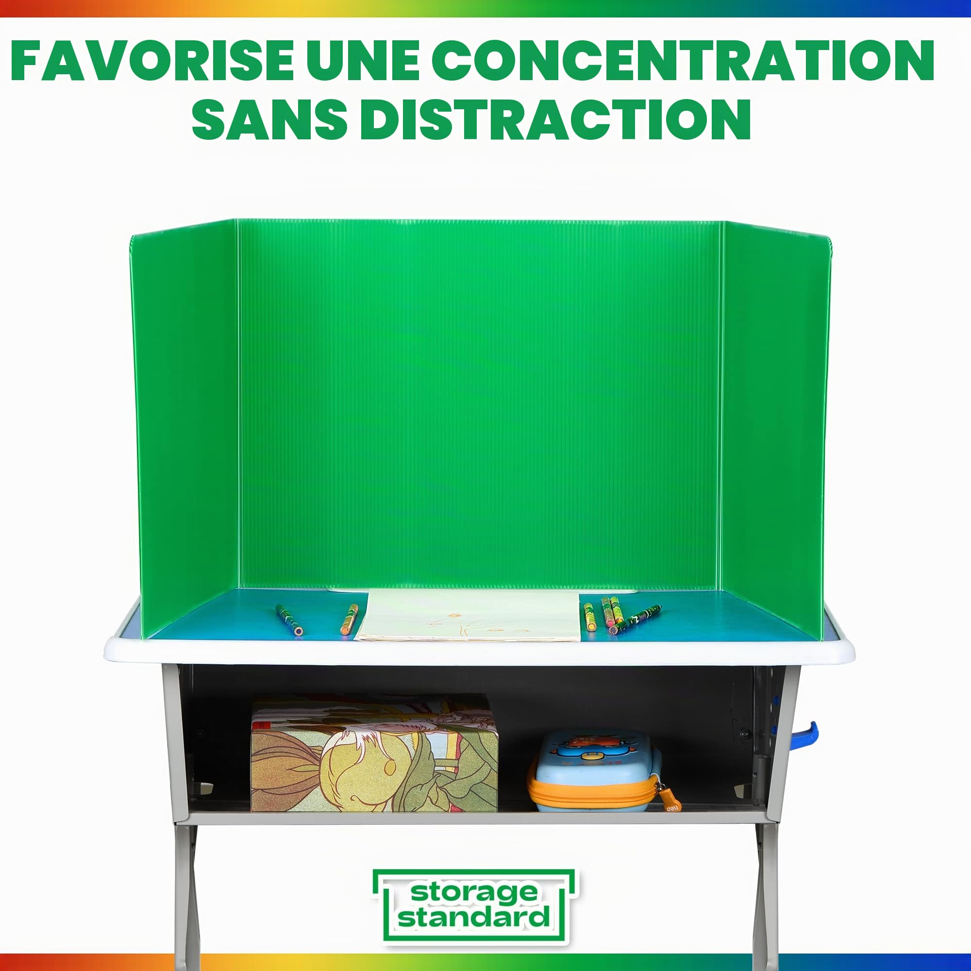 Lot de 16 séparateurs de bureau pour étudiants – En plastique durable et imperméable – Pour dossiers de salle de classe, fournitures pour enseignants, panneaux de protection de l'intimité en plastique