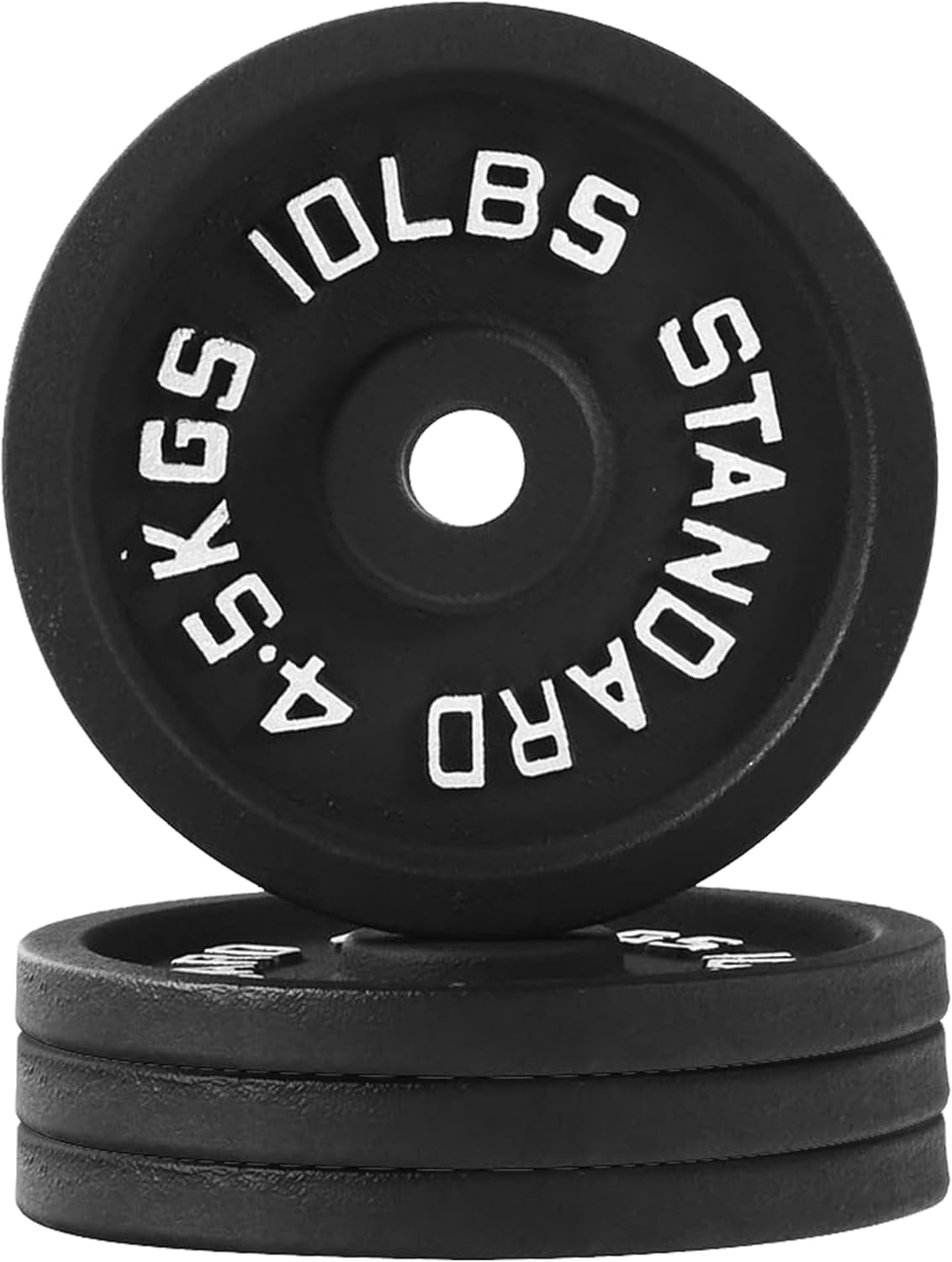 1-Inch Standard Cast Iron Weight Plate for Strength Training & Weightlifting, Multiple Sizes