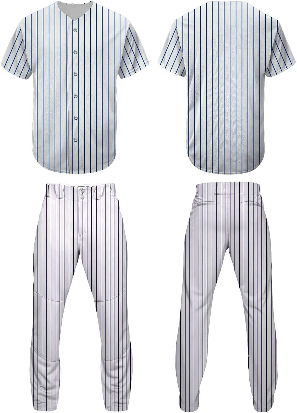 SGS Custom League Baseball Uniform, Personalized Short Sleeve & Sleeveless Uniform with Name/Number for Unisex