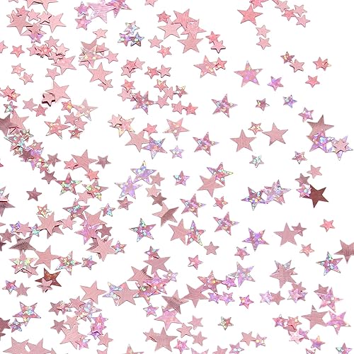 Miniatura 7 de WenmthG 3.52 oz  100 g de confeti de estrella plateada, confeti de mesa de estrella, estrella con purpurina centelleante, purpurina de confeti,