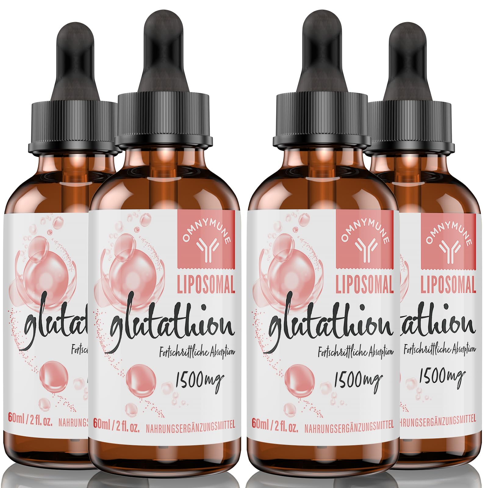 Liposomales Glutathion 1500 mg, glutathion-Flüssigkeit mit Vitamin C, L-Glutathion reduziert (GSH), Vegan, Flüssig 240 ml