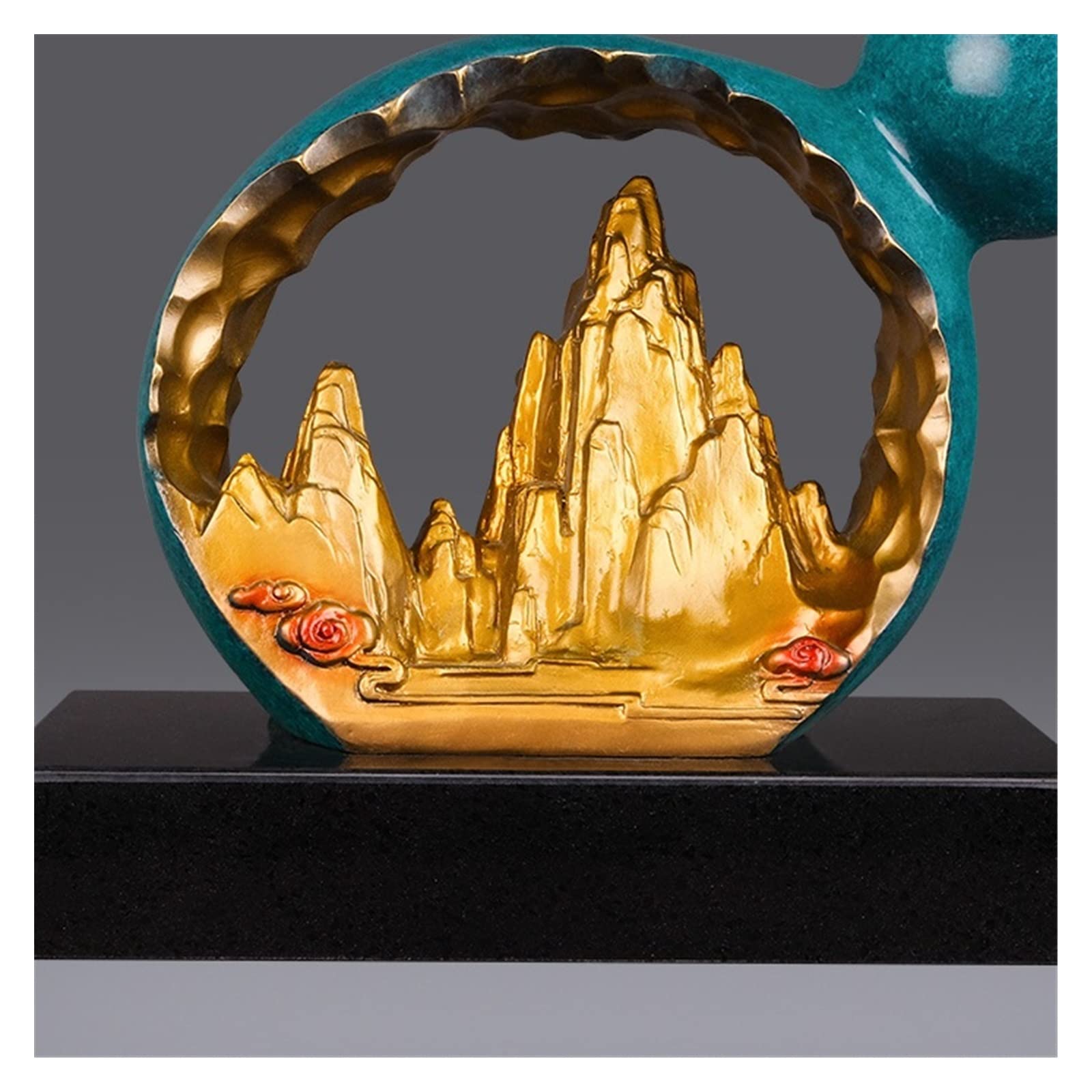Dekoracje na biurko Miedziana gurda Entryway Ornament Chiński salon Biurowy Pulpit Bogu Półki Dekoracje Akcesoria do biurka domowego