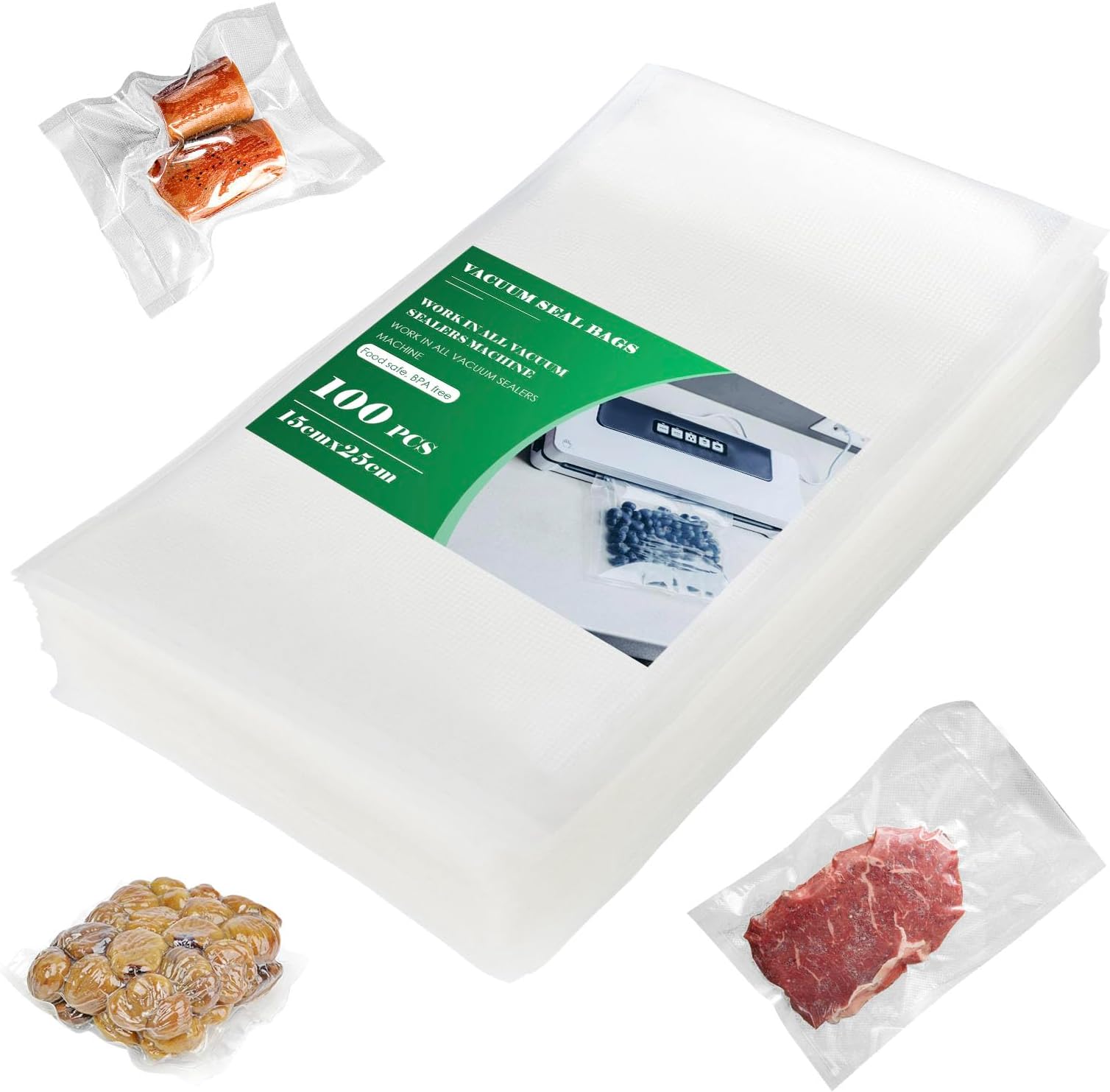 Sacs De Conservation Sous Vide 2 Rouleaux 30 Cm X 5 M - Sans BPA, Micro-ondable, Extra Résistants