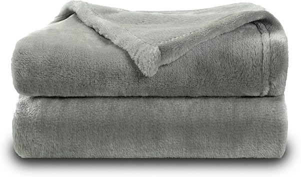 NANPIPER Baby Blankets, Super Soft Fleece Fuzzy Blanket for Toddler, Luxury Cozy Lightweight Microfiber Plush Blanket-Throw Size 30"x40",Grey