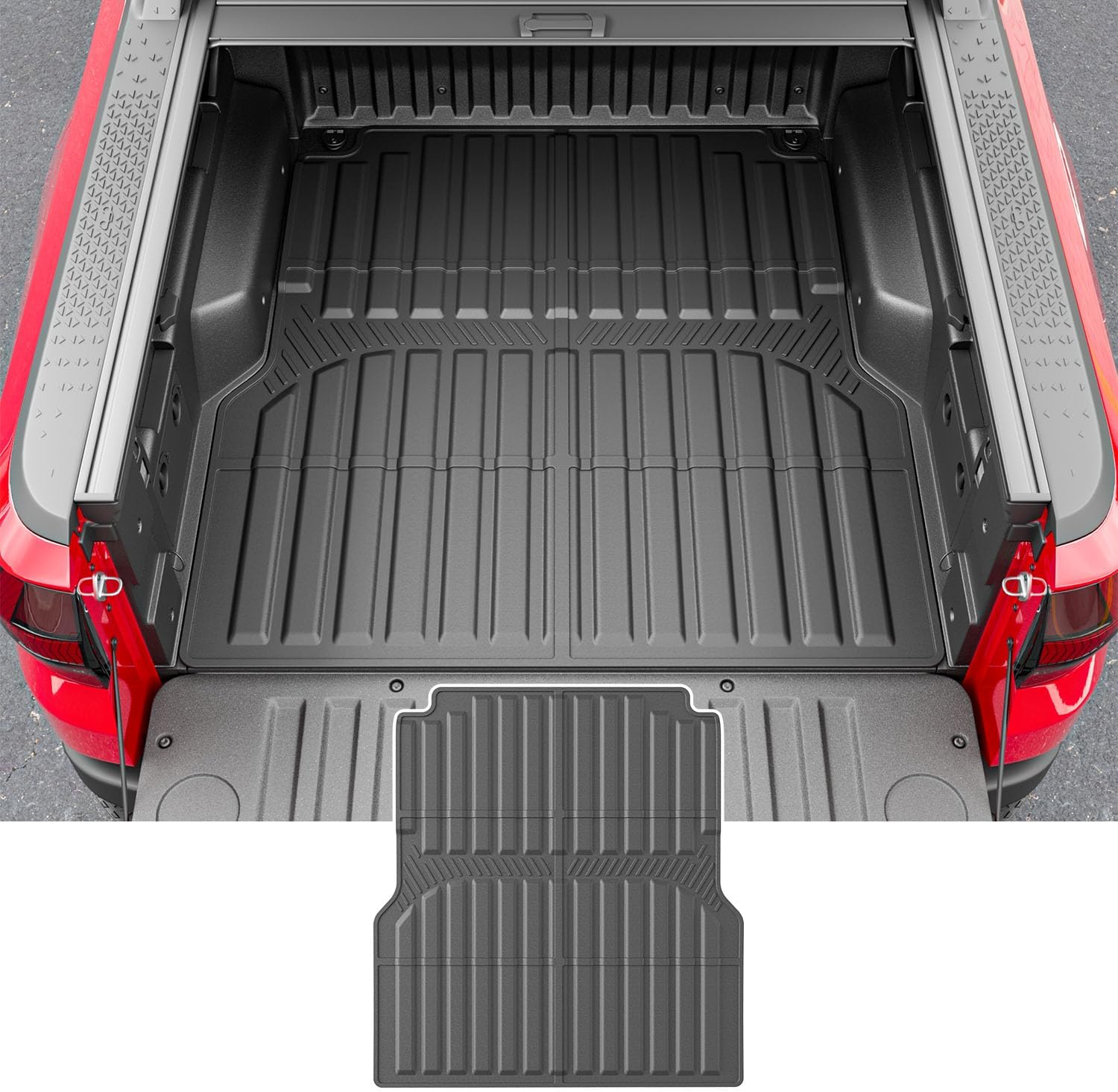 4.3FT Truck Bed Mat Compatible with 2022-2026 Santa Cruz | Truck Bed Liner TPE Bed Mat Truck Liner Replacement for 2022 2023 2024 2025 2026 Santa Cruz Accessories (4.3FT Bed Mat)