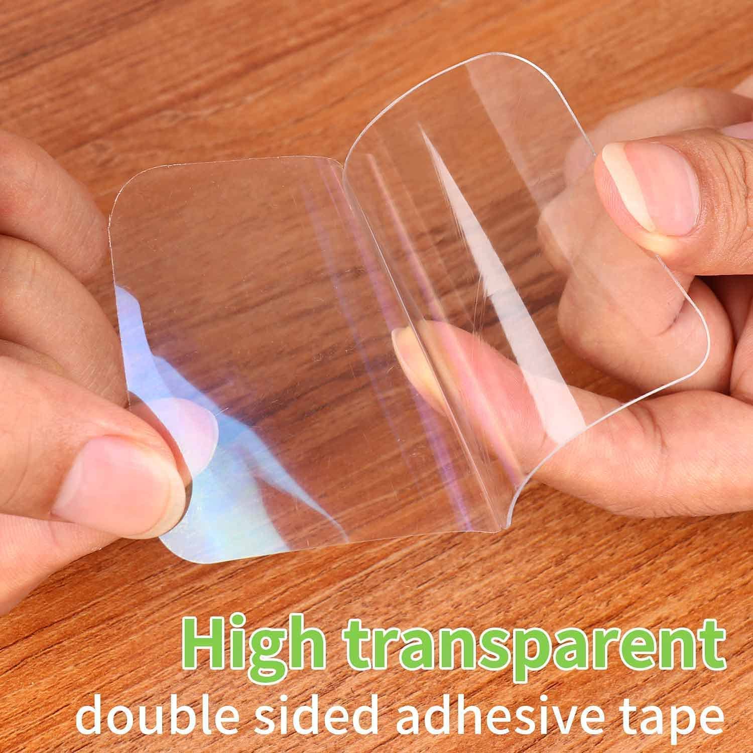 AANAHIL 30 Sheets Clear Double-Sided Adhesive Sheets (6 × 6 Inch) | Strong Permanent Sticky Paper for Crafts, DIY Stickers, Cardmaking, Glitter & Foil Art 2