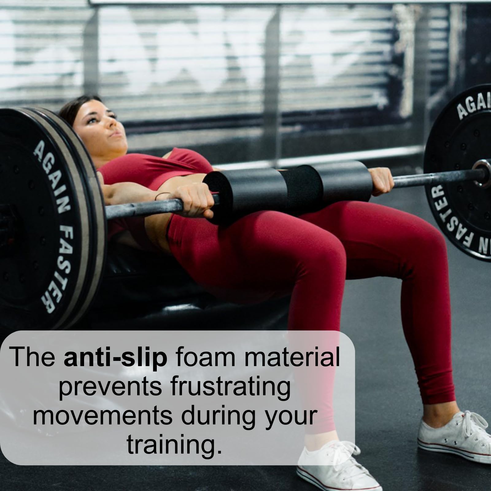NuFit - Almohadilla de empuje para sentadillas y cadera para el día de las piernas, almohadilla para gimnasio en casa para sentadillas y estocadas, trabajo seguro y estable, acolchado denso para