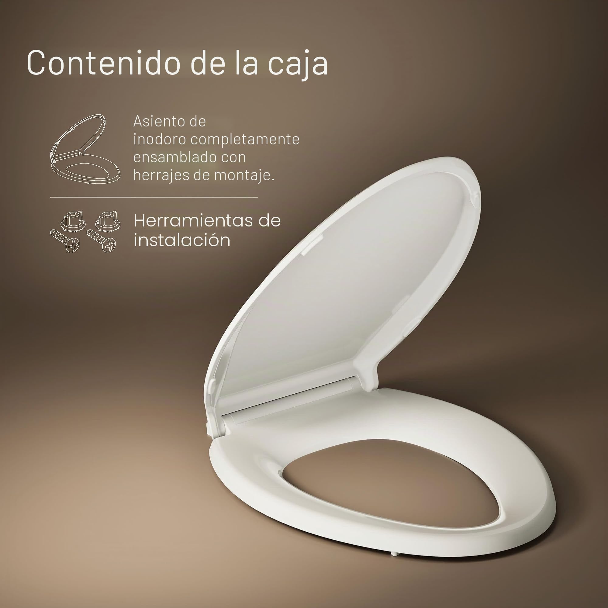 Kohler 4636-RL-96 Cachet READYLATCH Asiento de inodoro alargado de cierre silencioso, galleta