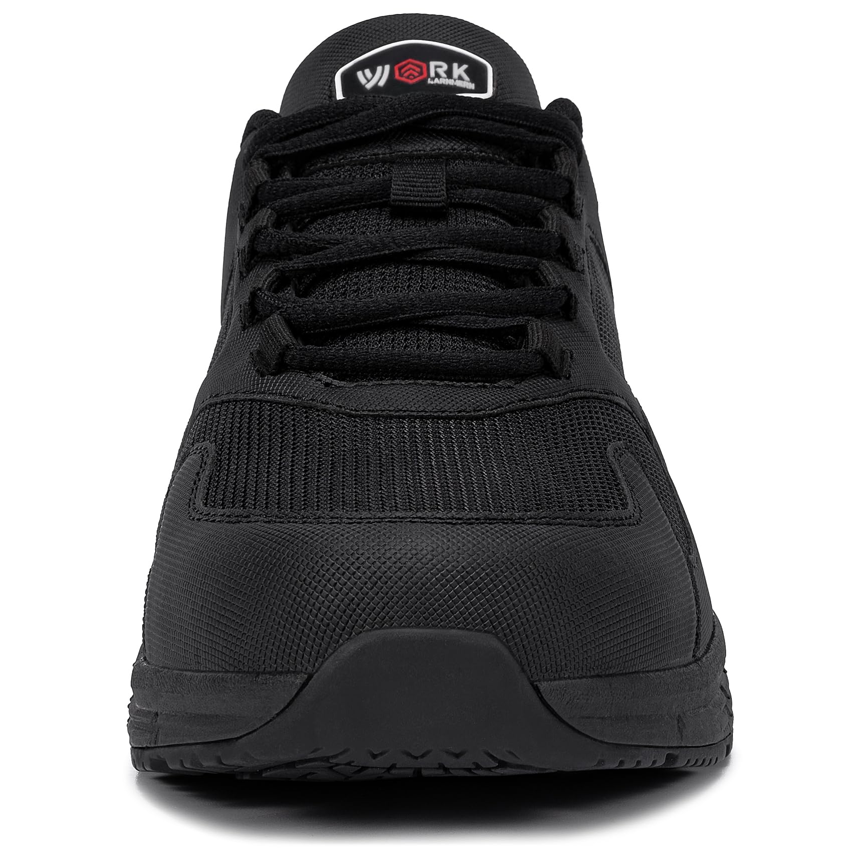 LARNMERN Hombre Zapatos de Cocina Trabajo Antideslizantes Zapatos Hosteleria Zapatillas Cocina Food Service Shoe Camarero Sanitario,Microfibra Negro//45 EU