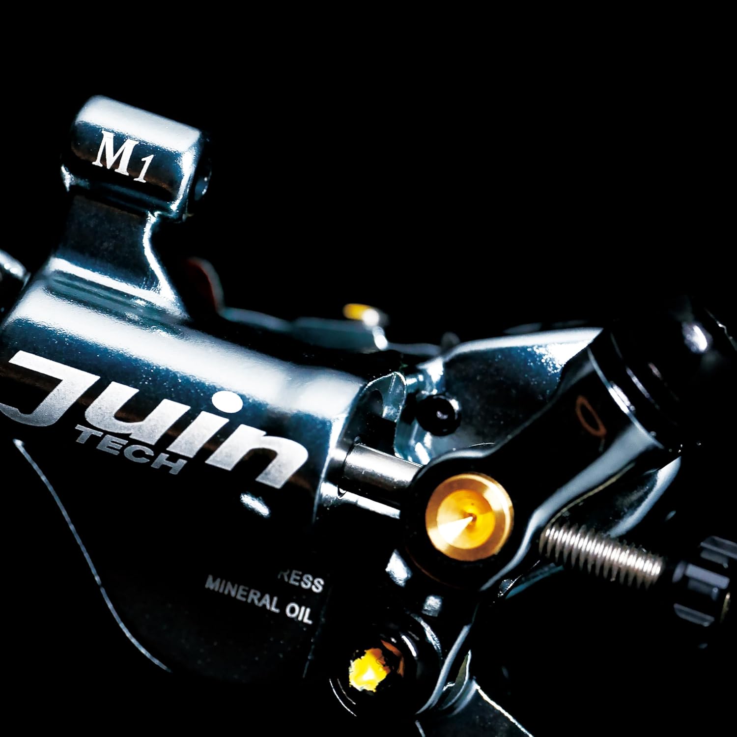 Juin M1 Hybrid Hydraulic Disc Brake Caliper, Mechanical/Hydraulic Disc Brake Kit, Black