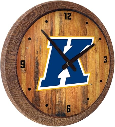 Miniatura 505 de The Fan-Brand NCAA Oklahoma Sooners: Faux Barrel Top Wall Clock Sports Team Bar Sign Décor - Home Man Cave, Party Decoration - Made On Demand