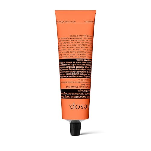 Aesop Rind Concentrate Travel Body Balm | Nourish and Smooth Skin with Shea and Cocoa Butter | Aloe Vera Juice to Soothe and Hydrate | 3.4oz / 100mL - Rind