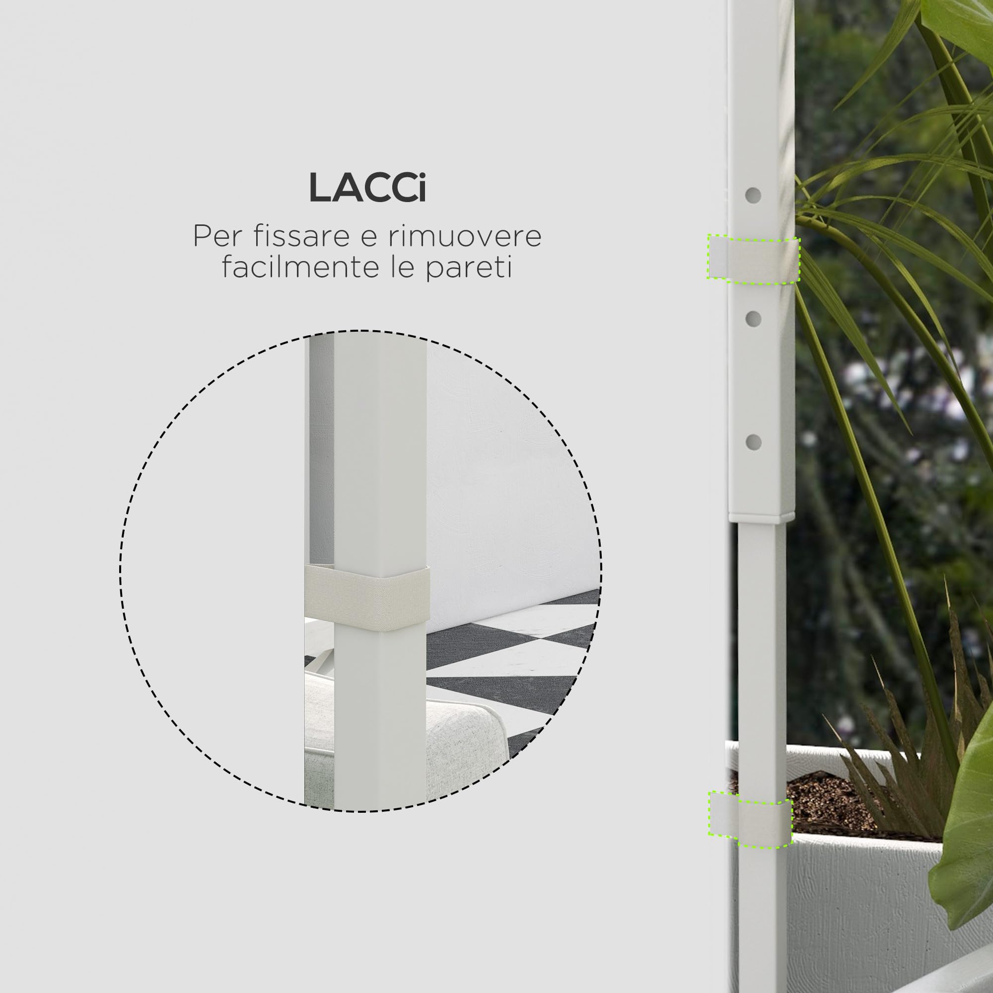 Outsunny Set 2 Pareti Laterali per Gazebo 3x3 m e 3x6m 295x195cm Bianco | Teli per Gazebo, Finestre, Tende Avvolgibili, Tessuto Oxford