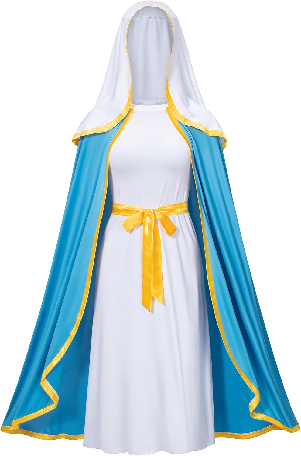 Irtysh Women Virgin Mary Costume Biblical Christmas Masquerade Dress Robe 3Pcs Set - Image 2