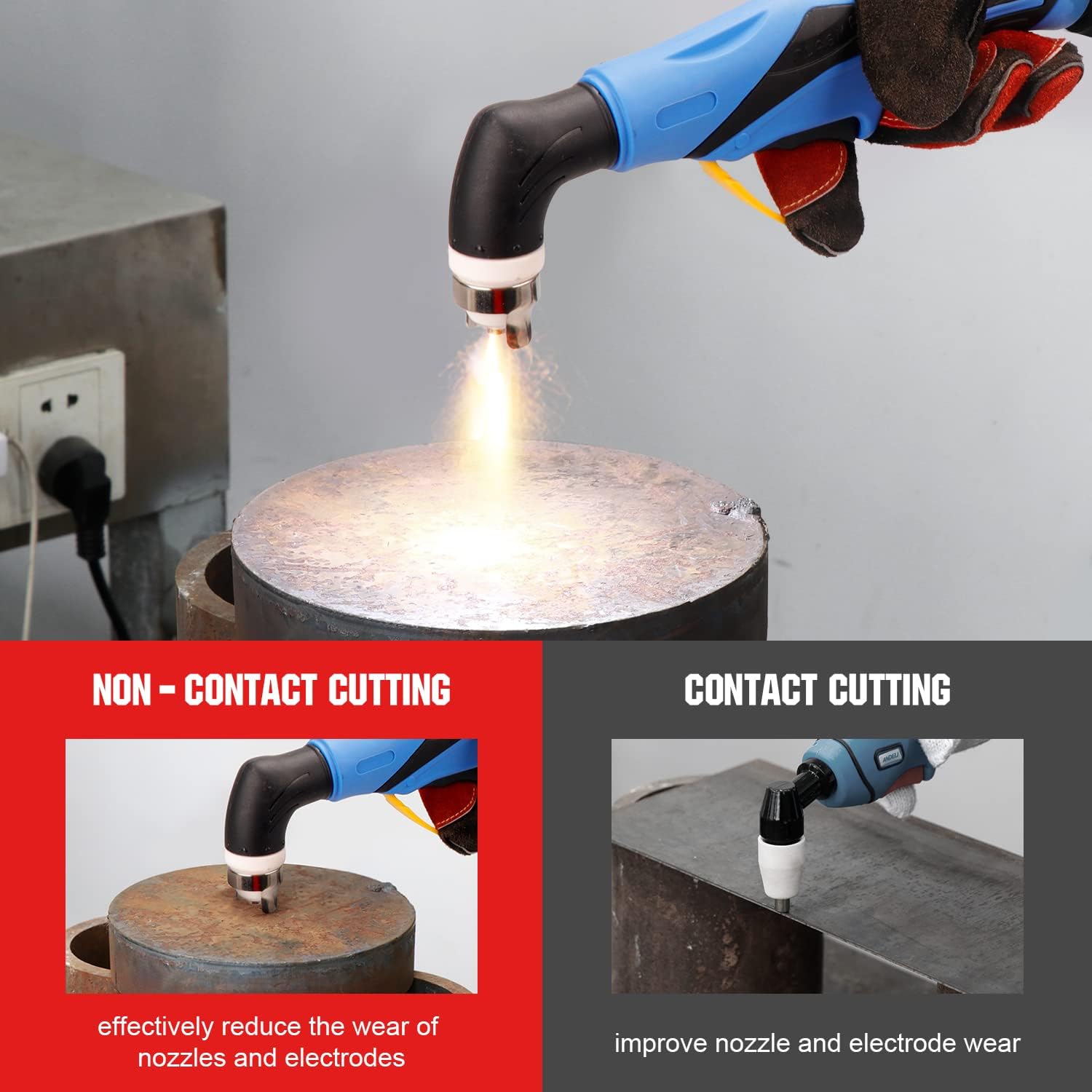 Comparison of Non-Contact and Contact Plasma Cutting
