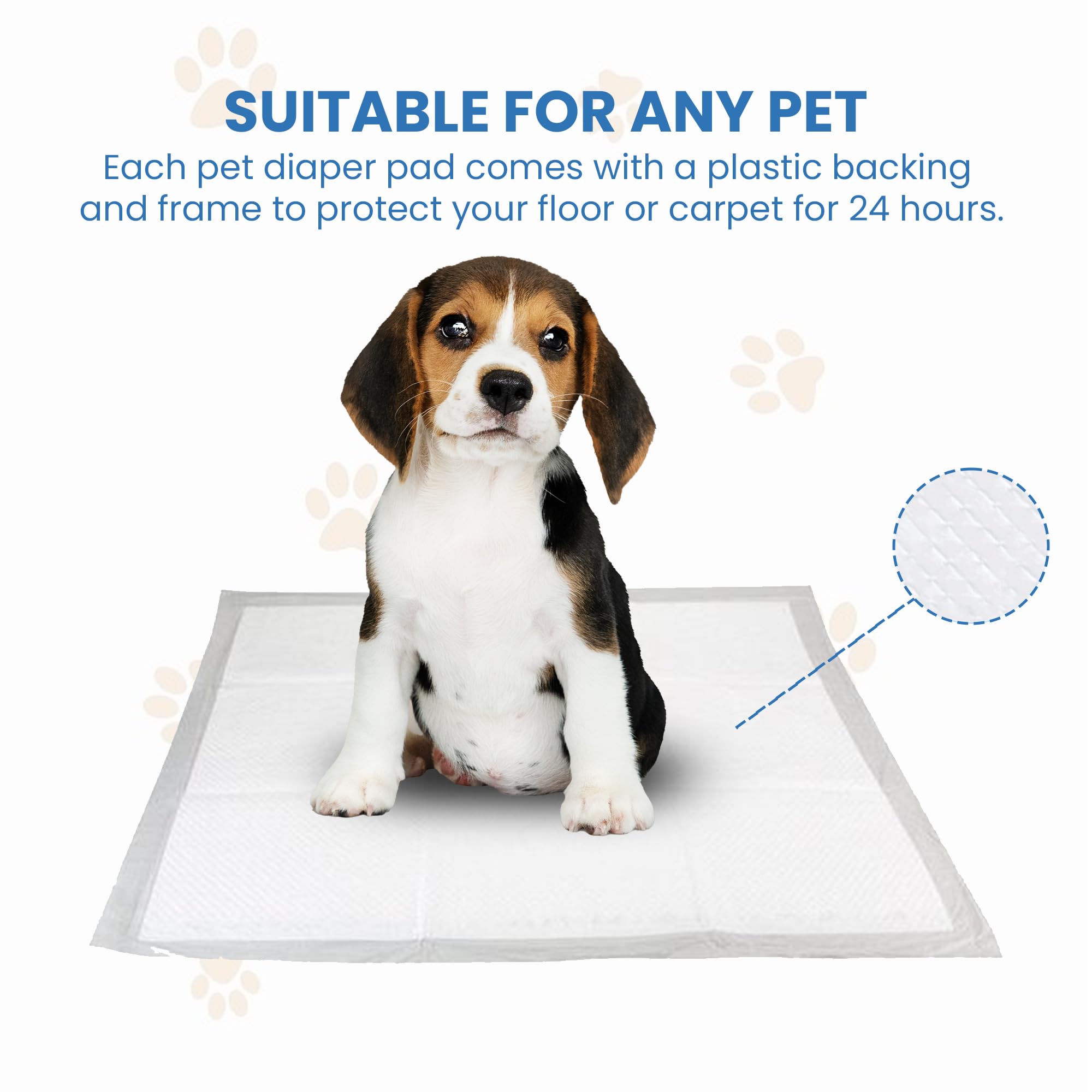 Dog and Puppy Training Pads - Leakproof 5-Layer Design Large Puppy Pads - Non Slip 𝐃𝐨𝐠 𝐌𝐚𝐭, White, Pack of 20 - Image 3
