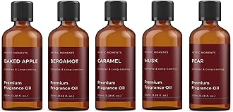 Mystic Moments | Autumn Fragrance Oil Gift Starter Pack 5x100ml | Baked Apple, Bergamot, Caramel, Musk, Pear