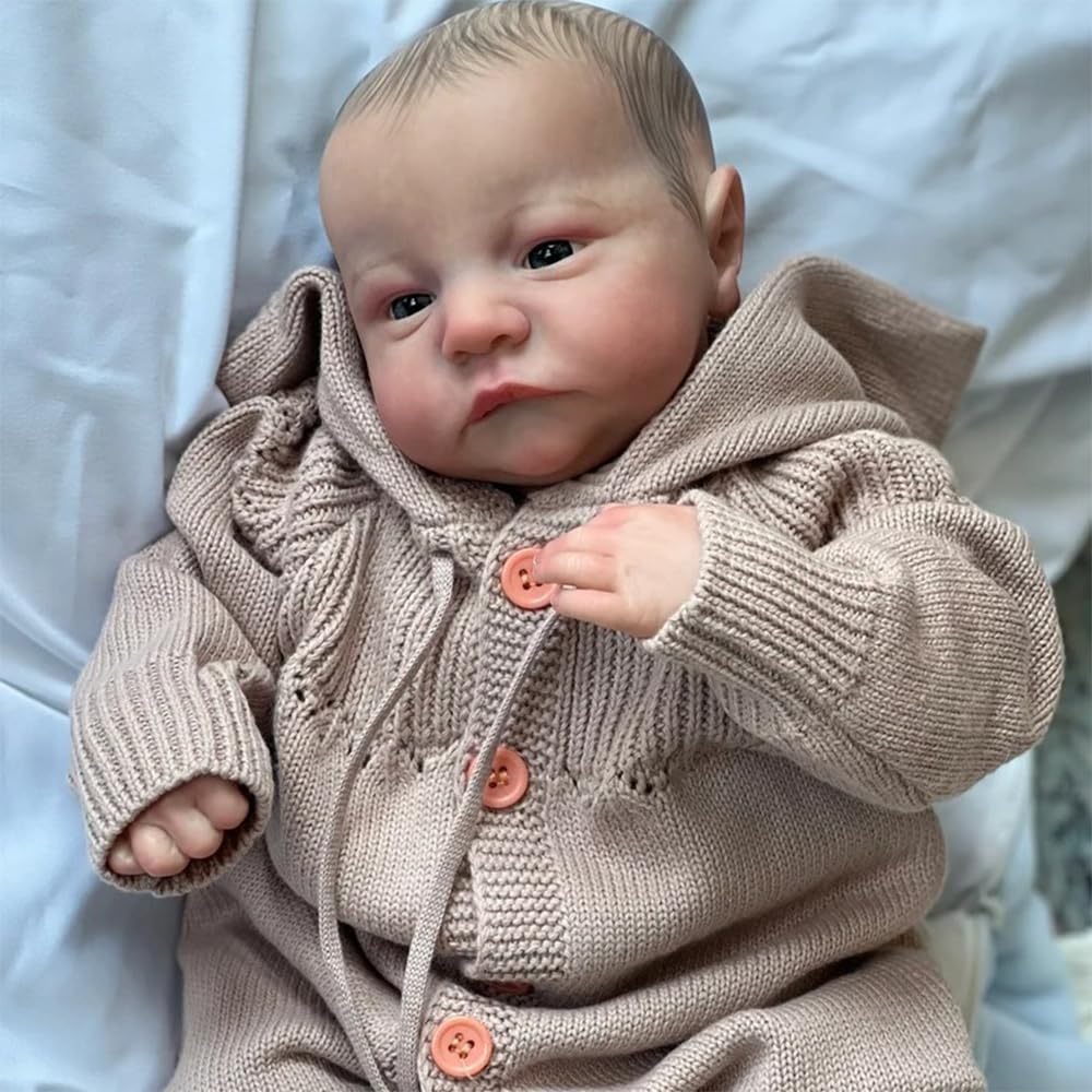 Reborn Bambola Realistica, Bambole Reborn Tutta In Silicone 48CM Bella Bambole Reborn Femmina Neonato Femmine Bambino Bambole 18Pollici Neonata Reborn-Baby Doll per Bambini dai 3 Anni