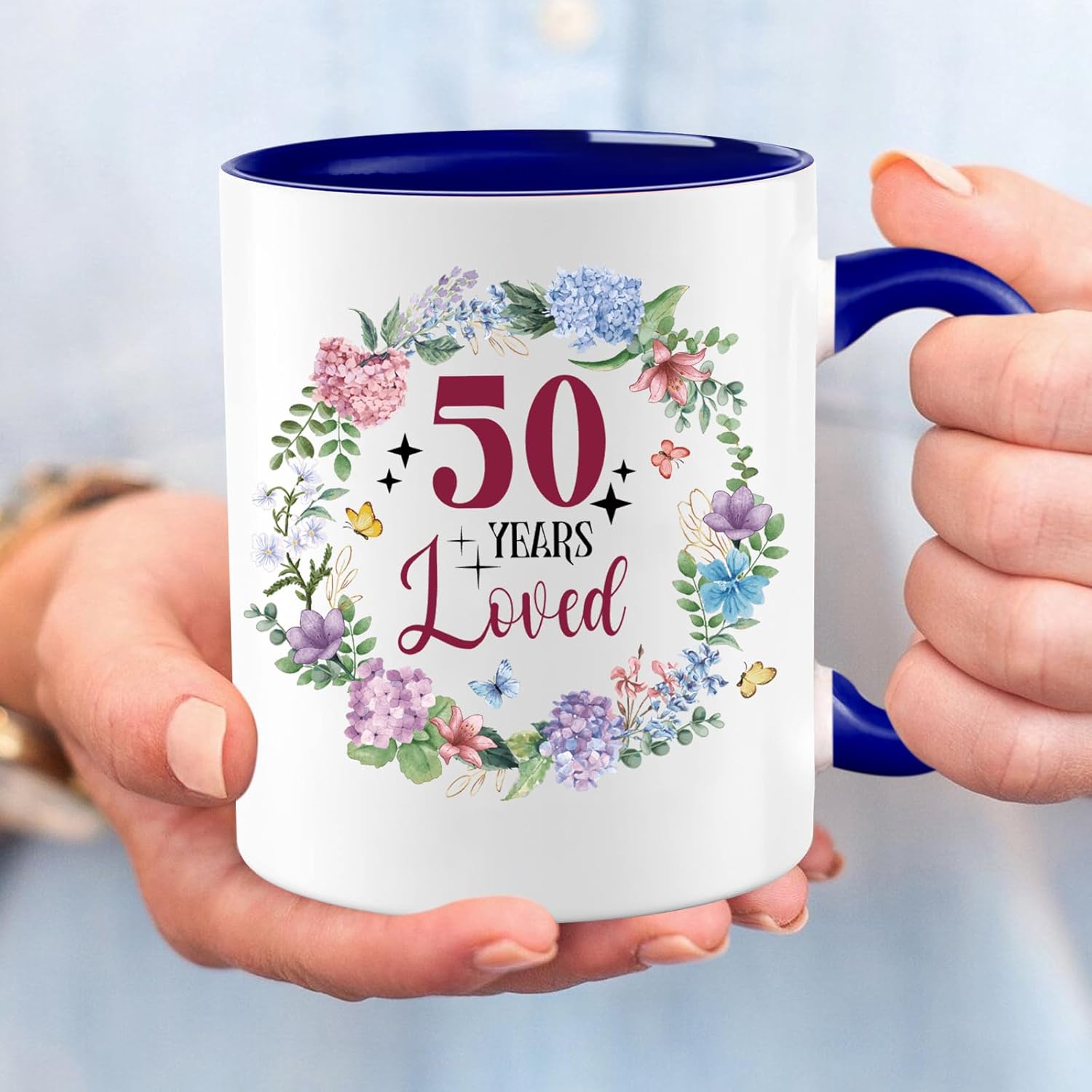 50 Years Birthday Mugs Cup For Women,50 Year Old Birthday Gifts For Women-50th, Valentine's Gift Ideas for Women Coffee Mug Present for 50 Year Old Female to Woman, Mom, Grandma, Sister,Aunt(50 YEARS) - Image 6