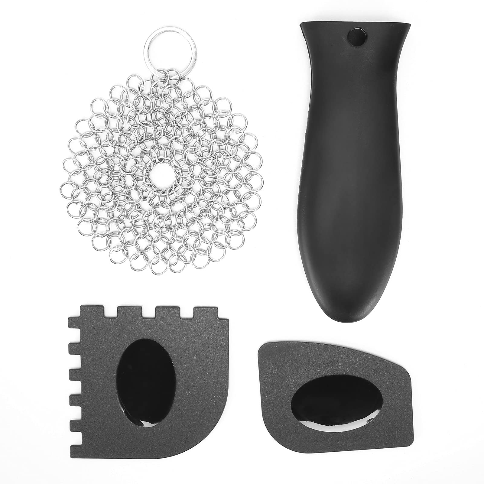 Stainless Steel Pot Scrubber Cast Iron Cleaner Kitchen Kit for Pan Barbecue Frying Utensils