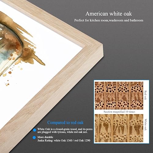 Miniatura 2 de Marco de fotos de 8 x 10 pulgadas, marco de fotos de madera de roble de 8 x 10 pulgadas, marcos de madera maciza natural de 8 x 10 pulgadas con